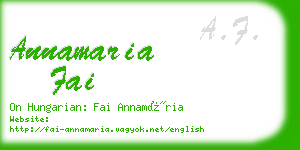 annamaria fai business card